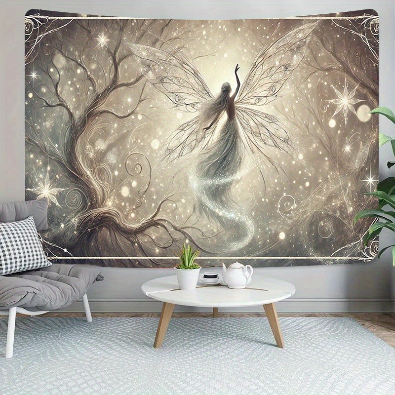 Interior Design With Wallpaper - Fantezi Peri Ağacı Duvar Resmi 2D