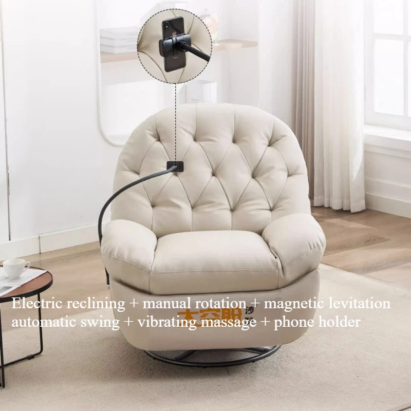 Interior Design Organic Modern - zarif konforlu masaj koltuğu oturma odası