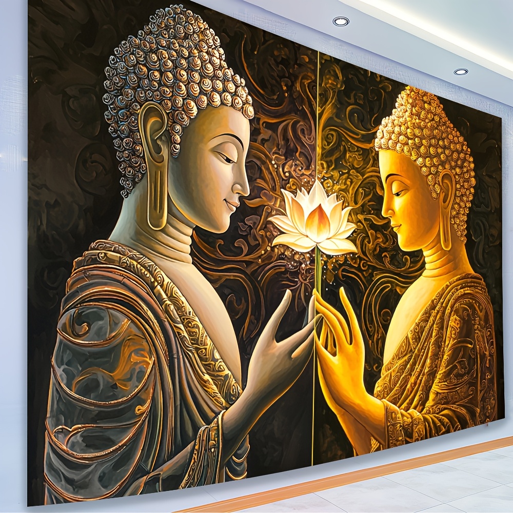Interior Design Zen - Buda Lotus Duvar Gobleni Manevi Sanat