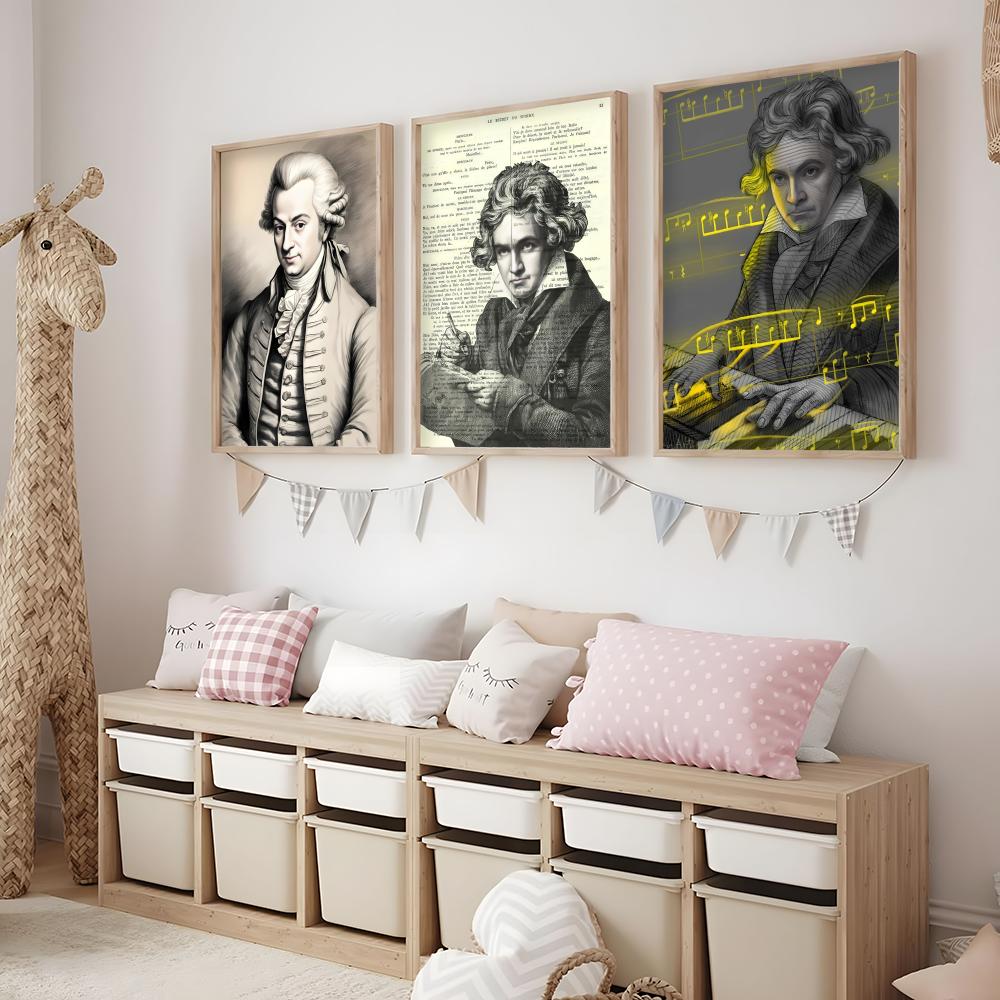 Klasik Müzik M-Mozart Posteri  - Interior Design With Wallpaper incelemesi ve fiyatı