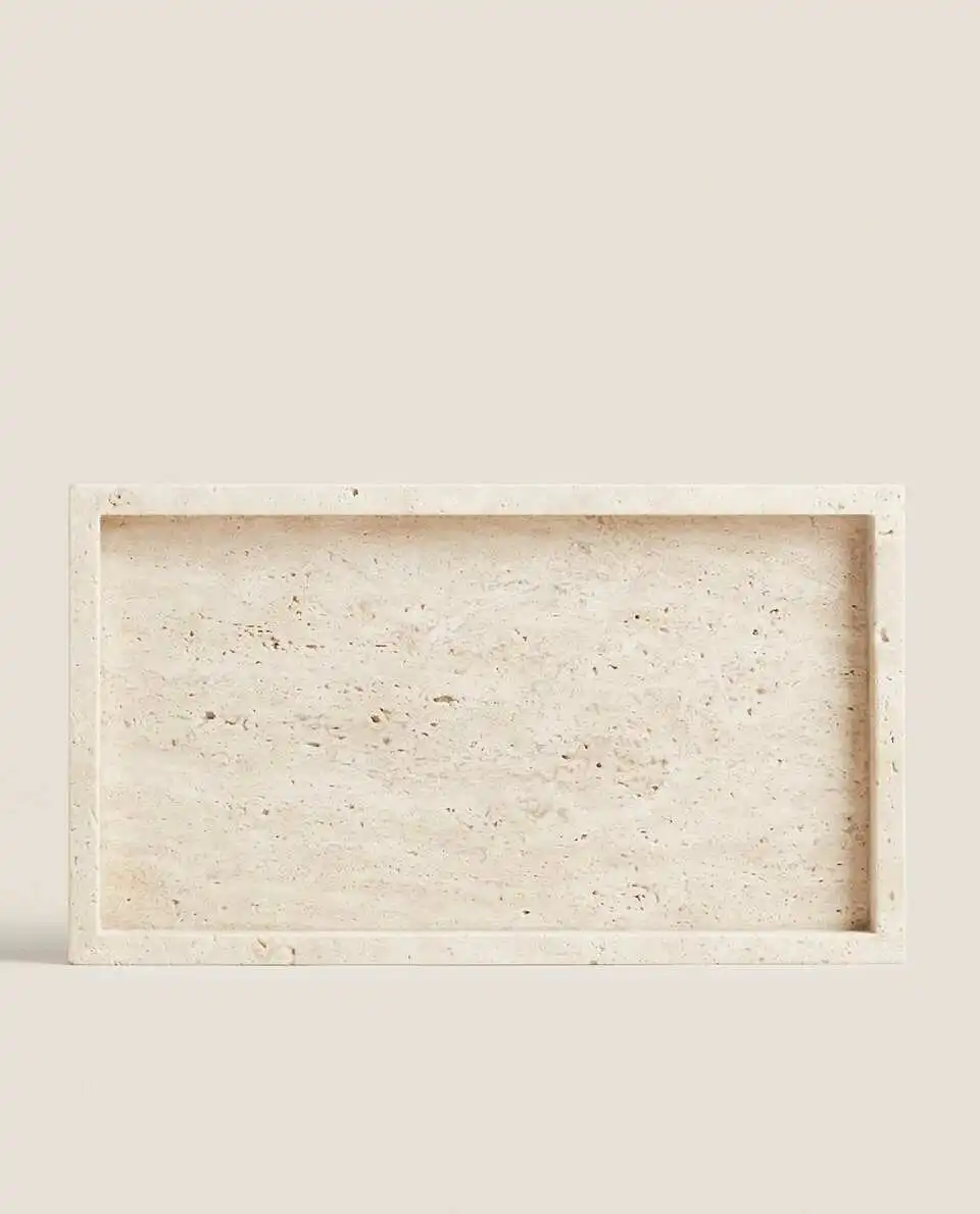 Wabi-sabi tarzı sarı traverten - Travertine Tray Oval incelemesi ve fiyatı