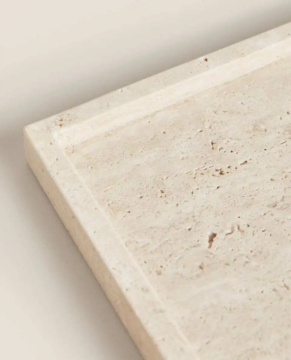 Wabi-sabi tarzı sarı traverten - Travertine Tray Oval incelemesi ve fiyatı