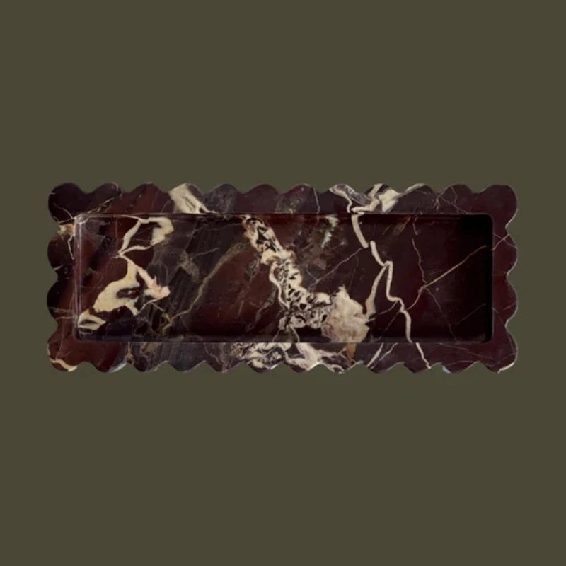 Doğal taş mor kırmızı traverte - Travertine Tray Oval incelemesi ve fiyatı