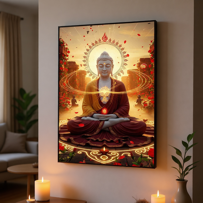 Modern Oryantal Buda Duvar San - Interior Design Zen incelemesi ve fiyatı