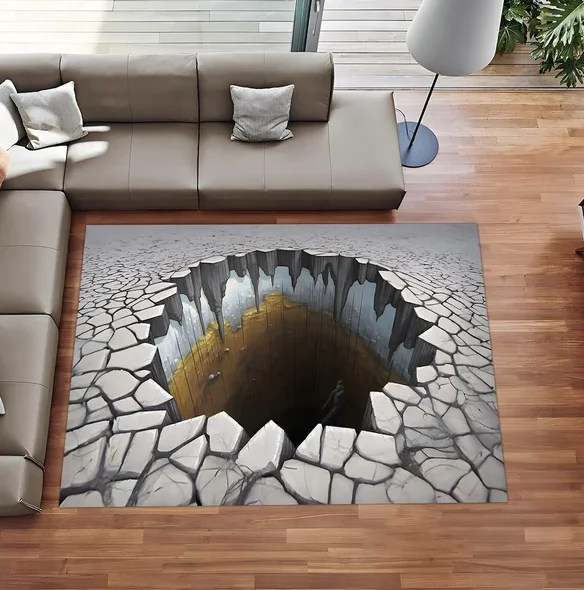 3D Derin Delik İllüzyon Halısı - Interior Design Retail incelemesi ve fiyatı