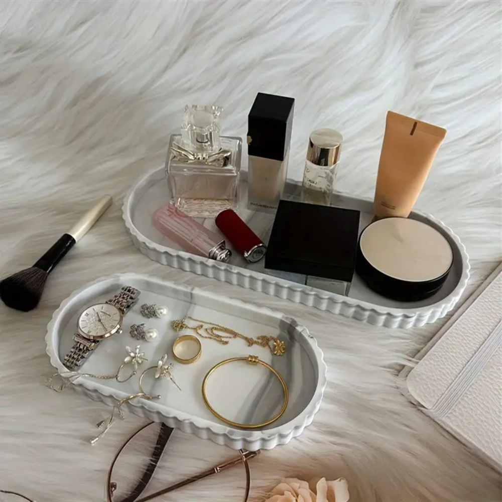 Tek Parça Oval Makyaj Tepsisi, - Travertine Tray Oval incelemesi ve fiyatı