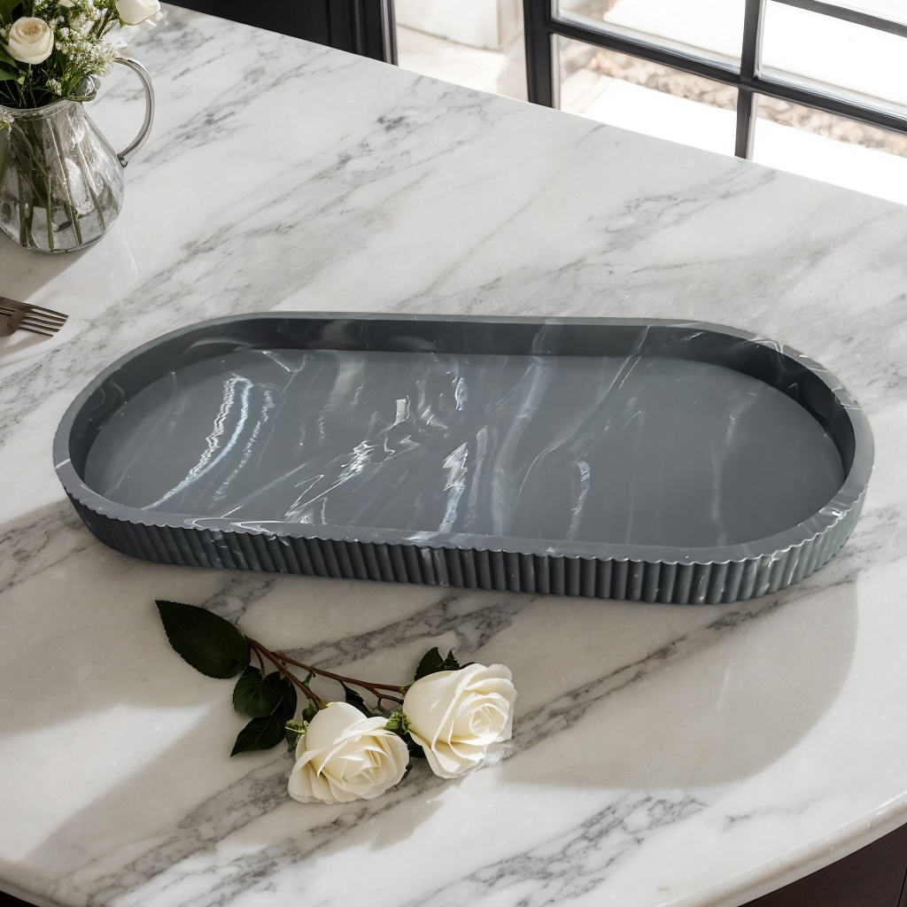 Tek Parça Oval Makyaj Tepsisi, - Travertine Tray Oval incelemesi ve fiyatı
