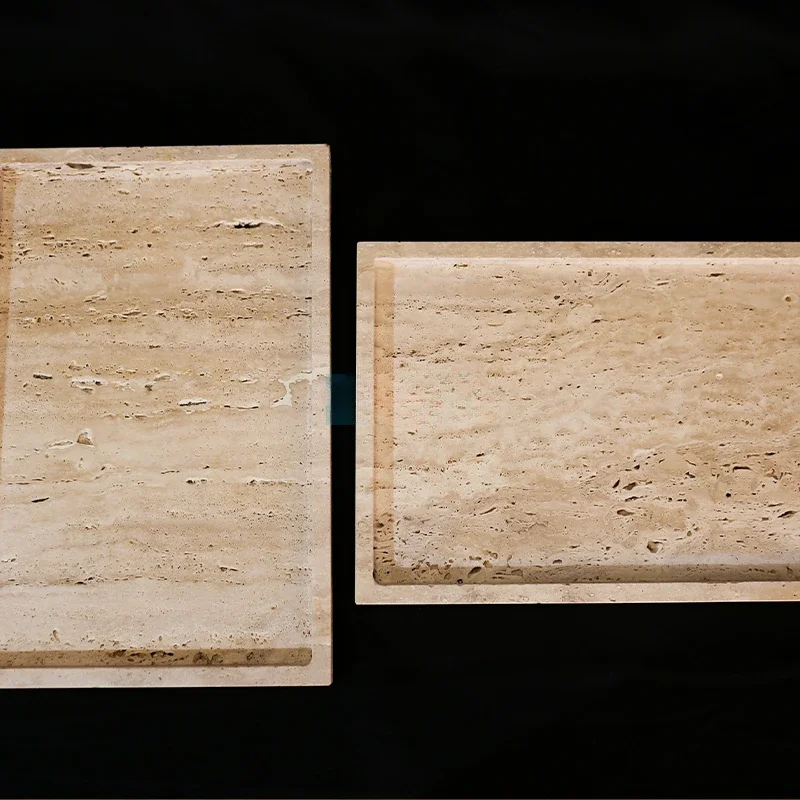 【Doğal】30x20x1.8cm Doğal Merme - Travertine Tray Oval incelemesi ve fiyatı