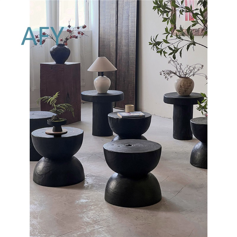 Karbonize Ahşap Tabure, Ev Dek - Interior Design Zen incelemesi ve fiyatı