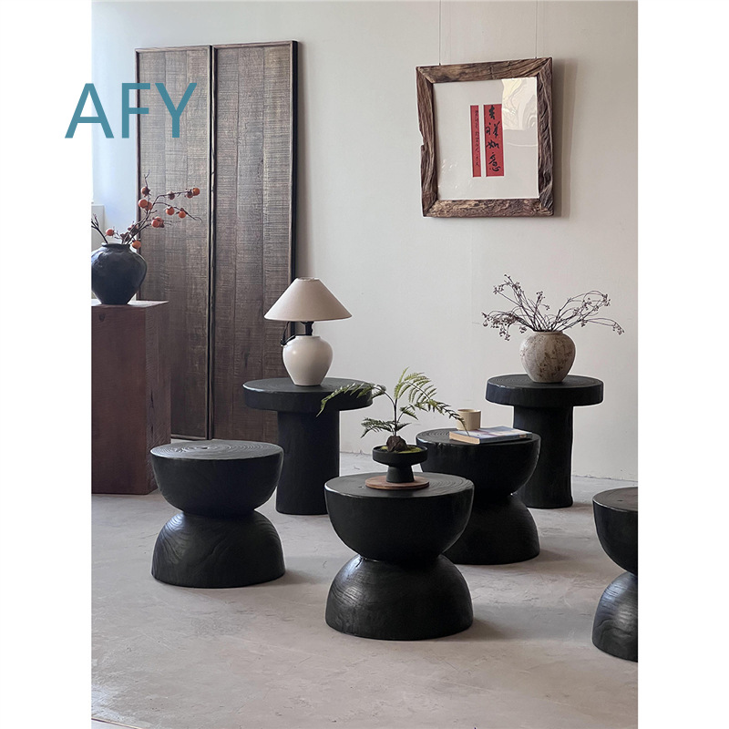 Karbonize Ahşap Tabure, Ev Dek - Interior Design Zen incelemesi ve fiyatı