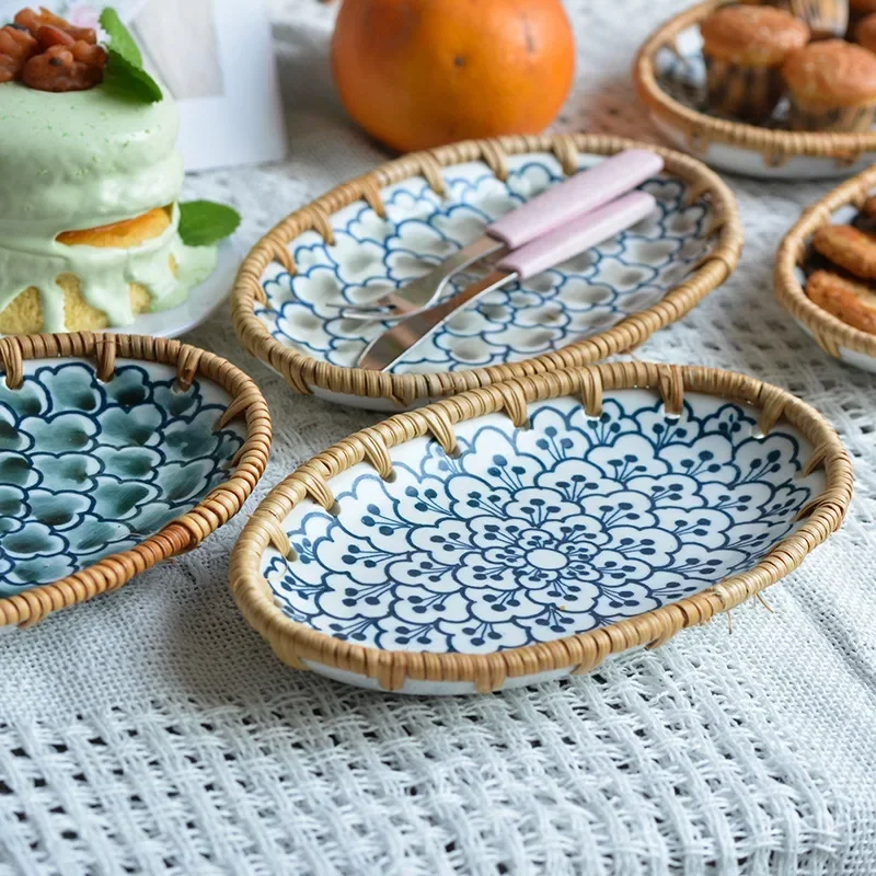 Japon Rattan Dokuma Seramik Me - Travertine Tray Oval incelemesi ve fiyatı