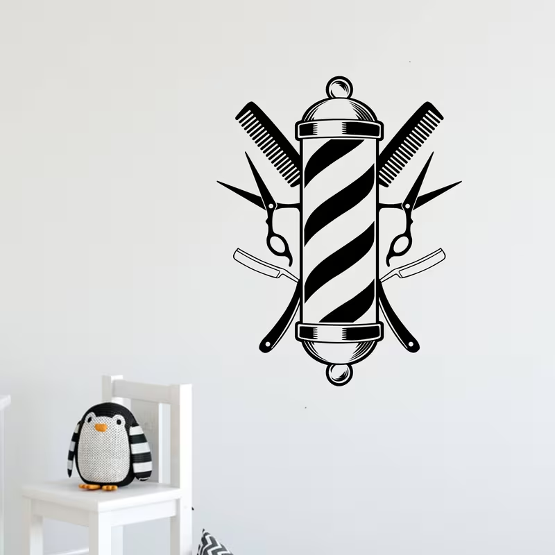 Berber Dükkanı Duvar Çıkartmas - Interior Design With Wallpaper incelemesi ve fiyatı